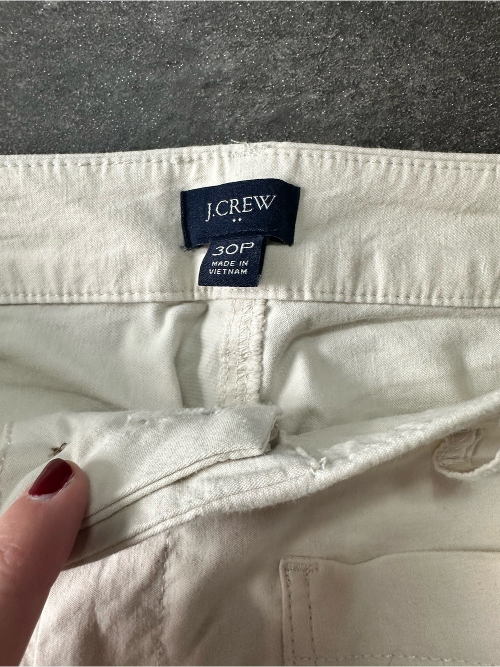 J. Crew Lizzie Off-White light khaki Wide-Leg Chinos 30 petite - Picture 2 of 5